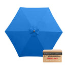 9ft Market Patio Umbrella 6 Rib Replacement Canopy Capri Blue Olefin-1