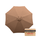 9ft Market Patio Umbrella 8 Rib Replacement Canopy Mocha Mousse-1