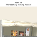 Storage Shelving Unit Cover, fits racks 48"W x 18"D x 72"H in Off White-5