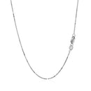 14k White Gold Classic Box Chain 0.7mm-7