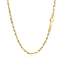2.75mm 10k Yellow Gold Solid Diamond Cut Rope Chain-8