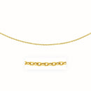 3.5mm 14k Yellow Gold Pendant Chain with Textured Links-7