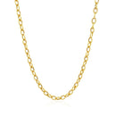 3.5mm 14k Yellow Gold Pendant Chain with Textured Links-8