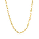 3.5mm 14k Yellow Gold Pendant Chain with Textured Links-9