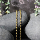 3.5mm 14k Yellow Gold Pendant Chain with Textured Links-10