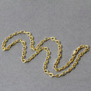 3.5mm 14k Yellow Gold Pendant Chain with Textured Links-11