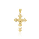 14k Two Tone Gold Cross Pendant-5