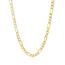 3.8mm 14k Yellow Gold Solid Figaro Chain-7