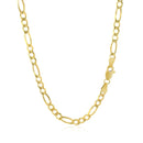 3.8mm 14k Yellow Gold Solid Figaro Chain-9