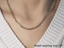 3.8mm 14k Yellow Gold Solid Figaro Chain-10
