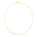 14k Two Tone Gold Love Necklace-4