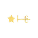14k Yellow Gold Post Earrings with Stars-4