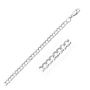 4.7mm 14k White Gold Solid Curb Chain-3