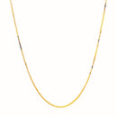 14k Yellow Gold Adjustable Box Chain 0.7mm-7