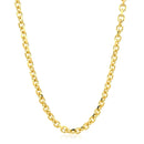 4.0mm 14k Yellow Gold Diamond Cut Cable Link Chain-9