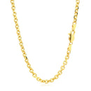 4.0mm 14k Yellow Gold Diamond Cut Cable Link Chain-10