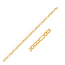 4.6mm 14k Yellow Gold Lite Figaro Bracelet-5