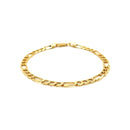 4.6mm 14k Yellow Gold Lite Figaro Bracelet-6