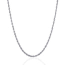 3.0mm 14k White Gold Solid Diamond Cut Rope Chain-5
