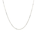 14k White Gold Classic Box Chain 0.6mm-7