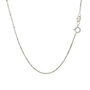 14k White Gold Classic Box Chain 0.6mm-8