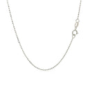 14k White Gold Diamond-Cut Bead Chain 1.0mm-5