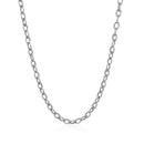 3.5mm 14k White Gold Pendant Chain with Textured Links-10
