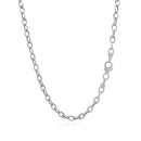 3.5mm 14k White Gold Pendant Chain with Textured Links-11