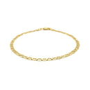 3.2mm 14k Yellow Gold Mariner Link Anklet-6
