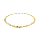 3.2mm 14k Yellow Gold Mariner Link Anklet-7