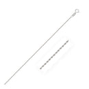 10k White Gold Solid Diamond Cut Rope Chain 1.4mm-4
