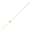 14k Yellow Gold Chain Bracelet with Polished Knot-3