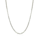 14k White Gold Diamond Cut Cable Link Chain 1.8mm-8