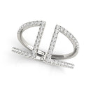 14k White Gold Open Style Dual Band Ring with Diamonds (1/2 cttw)-5