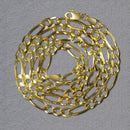 10K Yellow Gold Solid Figaro Chain (4.50 mm)-12
