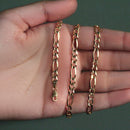 10K Yellow Gold Solid Figaro Chain (4.50 mm)-8