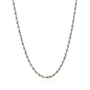 2.5mm 14k White Gold Solid Diamond Cut Rope Chain-7