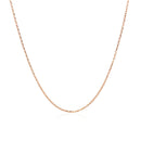 14k Pink Gold Diamond Cut Cable Link Chain 0.8mm-9