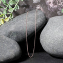 14k Pink Gold Diamond Cut Cable Link Chain 0.8mm-12