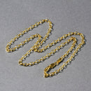 3.2mm 14k Yellow Gold Oval Rolo Chain-11