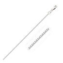 10k White Gold Octagonal Box Chain 1.2mm-4