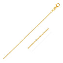 14k Yellow Gold Round Cable Link Chain 1.5mm-6