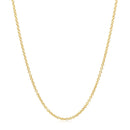 14k Yellow Gold Round Cable Link Chain 1.5mm-8