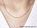 14k Yellow Gold Round Cable Link Chain 1.5mm-10