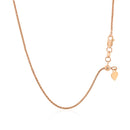14k Rose Gold Adjustable Popcorn Chain 1.3mm-8