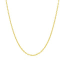 14k Yellow Gold Round Cable Link Chain 1.5mm-10