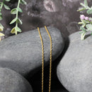 14k Yellow Gold Round Cable Link Chain 1.5mm-12