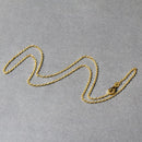 14k Yellow Gold Round Cable Link Chain 1.5mm-13