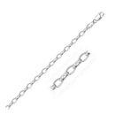 4.6mm 14k White Gold Oval Rolo Chain-6