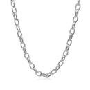 4.6mm 14k White Gold Oval Rolo Chain-7